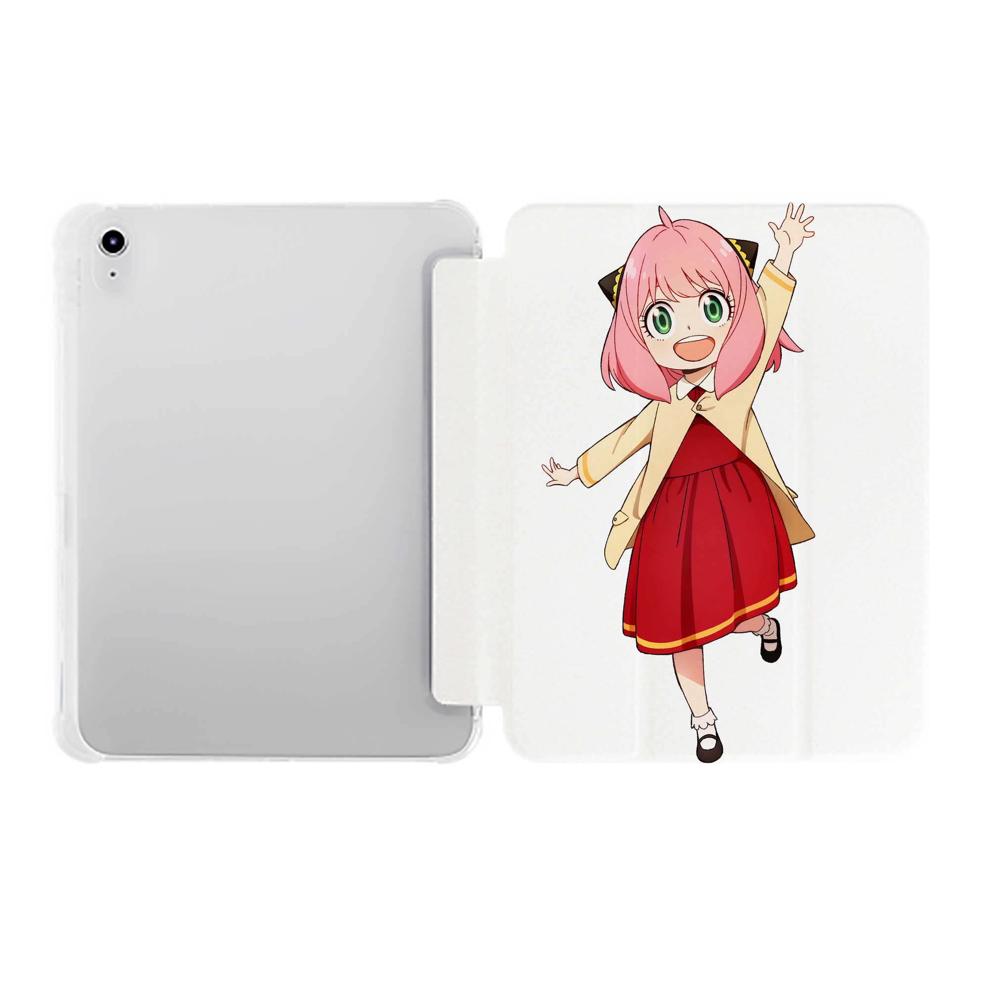 （画像用） SPY×FAMILY间谍家家酒 IPad ケース ペン収納付き 三つ折りスタンド PUレザー×シリコン 対応機種9.5/10.5/10.9インチ